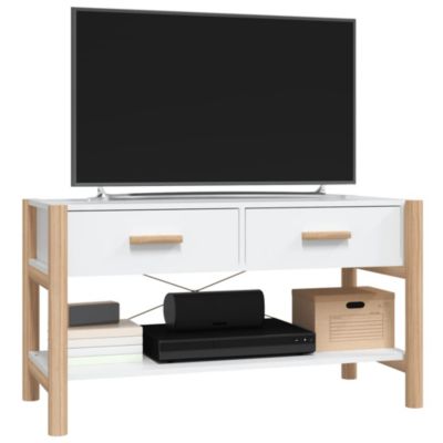 Meuble TV Blanc 82x38x45 cm Bois d'ingénierie - Prolenta Premium