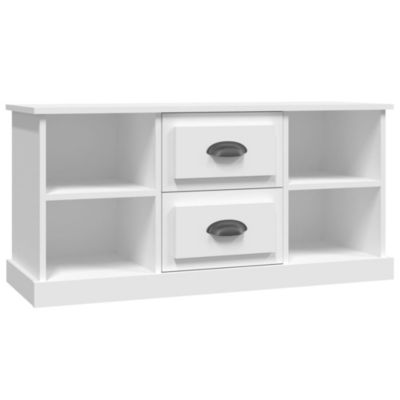 Meuble TV blanc 99,5x35,5x48 cm bois d'ingénierie - Prolenta Premium