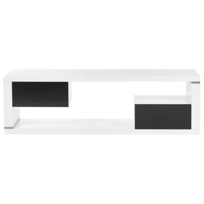 Meuble TV blanc et noir SPOKAN