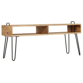 Meuble TV Bois de manguier massif 110 x 35 x 45 cm - Prolenta Premium