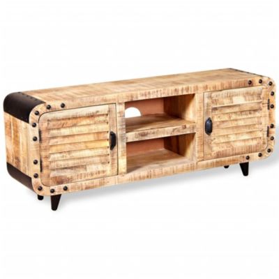 Meuble TV Bois de manguier massif 120x30x50 cm - Prolenta Premium