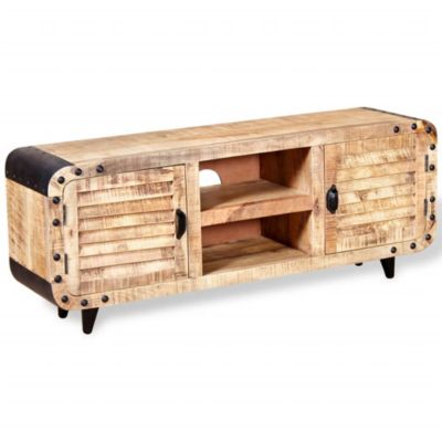Meuble TV Bois de manguier massif 120x30x50 cm - Prolenta Premium