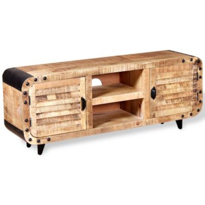 Meuble TV Bois de manguier massif 120x30x50 cm - Prolenta Premium