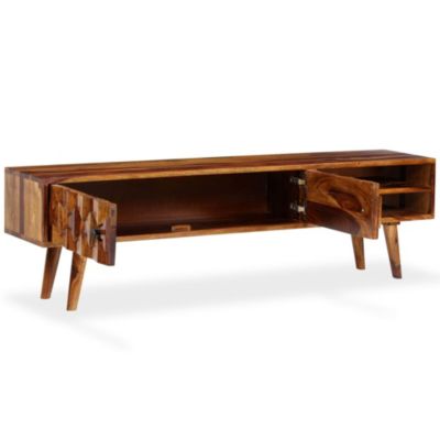 Meuble TV Bois massif 140x30x40 cm - Prolenta Premium