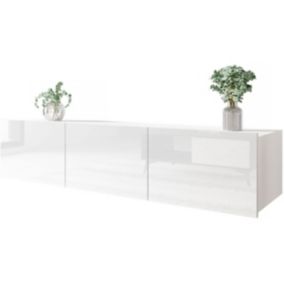 Meuble TV "Bralani 150"  150 x 43 x 37 cm   Blanc