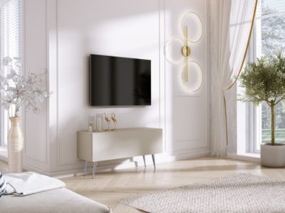 Meuble TV : Cachemire, Pieds Chromés, 100 x 52 x 32 cm