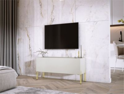 Meuble TV : Cachemire, Pieds Or, 100 x 52 x 32 cm
