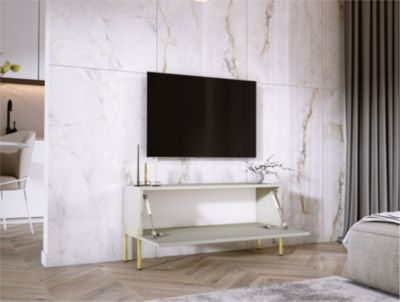 Meuble TV : Cachemire, Pieds Or, 100 x 52 x 32 cm
