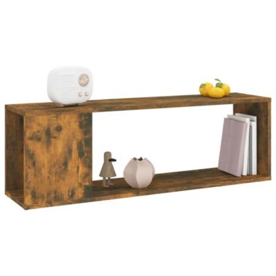 Meuble TV Chêne fumé 100x24x32 cm Bois d'ingénierie - Prolenta Premium