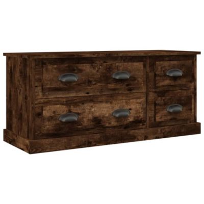 Meuble TV chêne fumé 100x35,5x45 cm bois d'ingénierie - Prolenta Premium