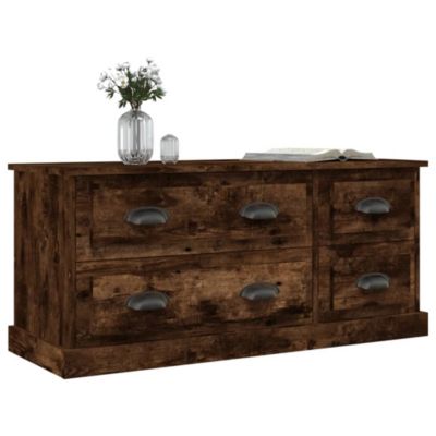 Meuble TV chêne fumé 100x35,5x45 cm bois d'ingénierie - Prolenta Premium