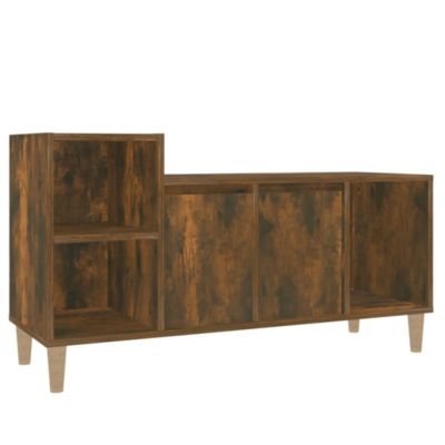 Meuble TV Chêne fumé 100x35x55 cm Bois d'ingénierie - Prolenta Premium