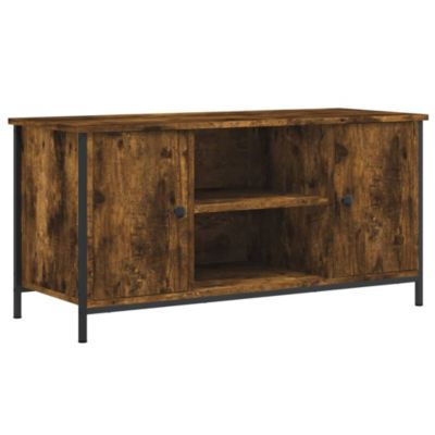 Meuble TV Chêne fumé 100x40x50 cm Bois d'ingénierie - Prolenta Premium