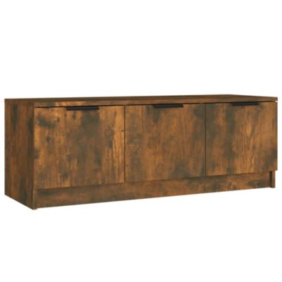 Meuble TV Chêne fumé 102x35x36,5 cm Bois d'ingénierie - Prolenta Premium