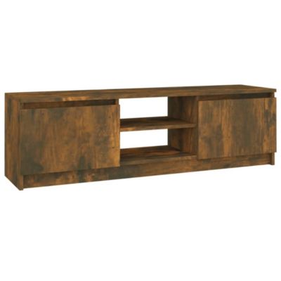 Meuble TV Chêne fumé 120x30x35,5 cm Bois d'ingénierie - Prolenta Premium