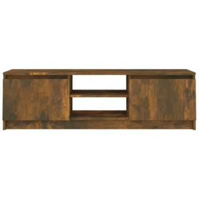 Meuble TV Chêne fumé 120x30x35,5 cm Bois d'ingénierie - Prolenta Premium