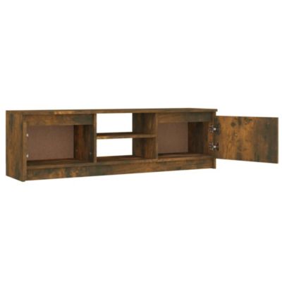 Meuble TV Chêne fumé 120x30x35,5 cm Bois d'ingénierie - Prolenta Premium
