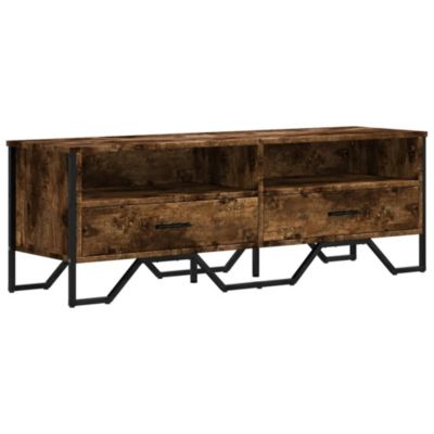 Meuble TV chêne fumé 122x34x41 cm bois d'ingénierie - Prolenta Premium