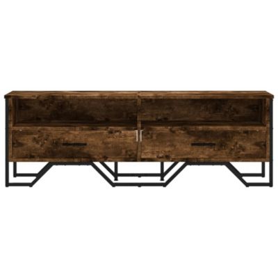 Meuble TV chêne fumé 122x34x41 cm bois d'ingénierie - Prolenta Premium