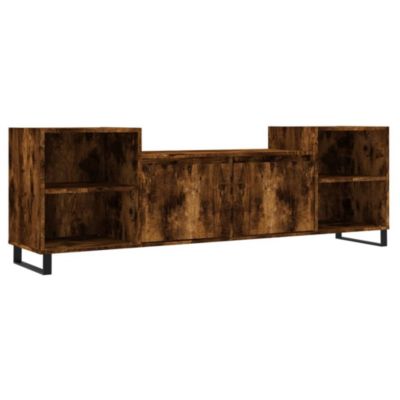 Meuble TV Chêne fumé 160x35x55 cm Bois d'ingénierie - Prolenta Premium