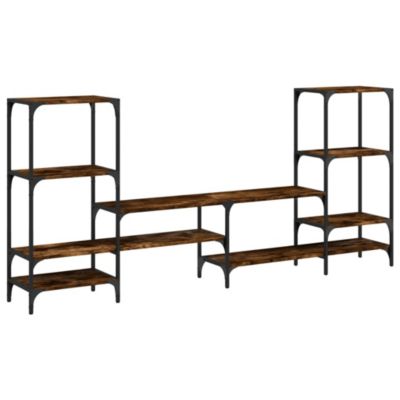 Meuble TV chêne fumé 206,5x28,5x95 cm bois d'ingénierie - Prolenta Premium
