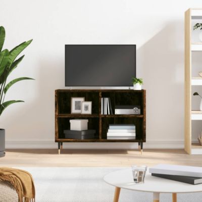 Meuble TV chêne fumé 69,5x30x50 cm bois d'ingénierie - Prolenta Premium