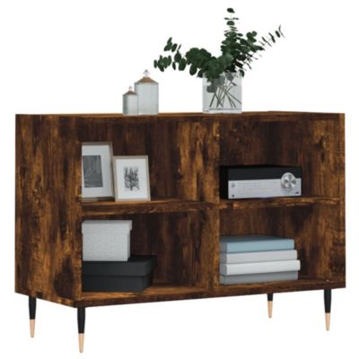 Meuble TV chêne fumé 69,5x30x50 cm bois d'ingénierie - Prolenta Premium