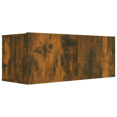Meuble TV chêne fumé 80x30x30 cm bois d'ingénierie - Prolenta Premium
