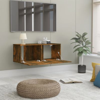 Meuble TV chêne fumé 80x30x30 cm bois d'ingénierie - Prolenta Premium