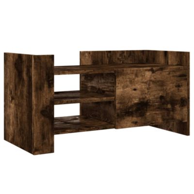 Meuble TV chêne fumé 80x35x40 cm bois d'ingénierie - Prolenta Premium