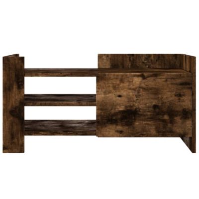 Meuble TV chêne fumé 80x35x40 cm bois d'ingénierie - Prolenta Premium