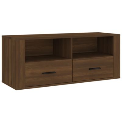 Meuble TV Chêne marron 100x35x40 cm Bois d'ingénierie - Prolenta Premium