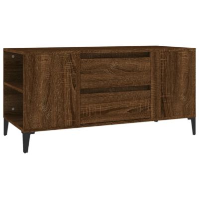 Meuble TV Chêne marron 102x44,5x50 cm Bois d'ingénierie - Prolenta Premium