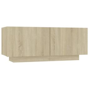 Meuble TV Chêne sonoma 100x35x40 cm Bois d'ingénierie - Prolenta Premium