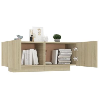 Meuble TV Chêne sonoma 100x35x40 cm Bois d'ingénierie - Prolenta Premium