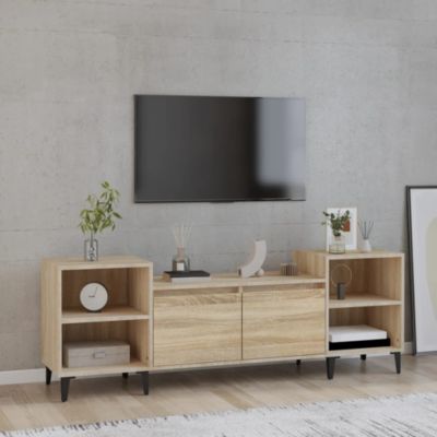 Meuble TV Chêne sonoma 160x35x55 cm Bois d'ingénierie - Prolenta Premium