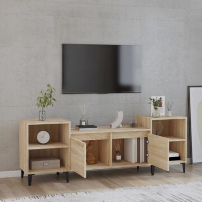 Meuble TV Chêne sonoma 160x35x55 cm Bois d'ingénierie - Prolenta Premium