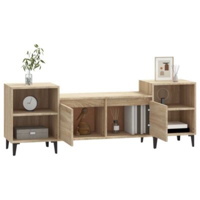 Meuble TV Chêne sonoma 160x35x55 cm Bois d'ingénierie - Prolenta Premium