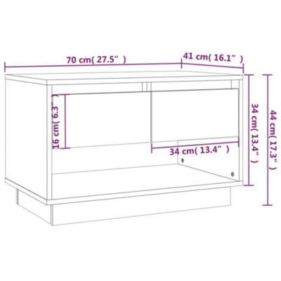 Meuble TV chêne sonoma 70x41x44 cm bois d'ingénierie - Prolenta Premium