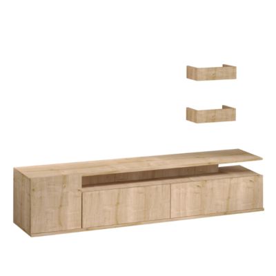 Meuble TV décor chêne L180 cm - ALIKA
