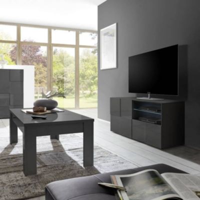 Meuble TV DAMA GRIS 1 tiroir 1 Porte 121cm