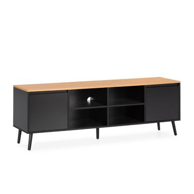 Meuble Tv Desi 2 portes couleur Noir