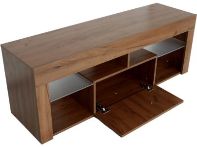 Meuble TV design bois "Hugo"  140 x 40 x 50 cm  Marron