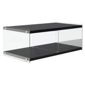 Meuble TV Design "Elementary" 120cm Noir Brillant