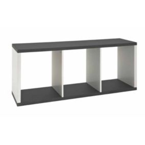 Meuble TV Design "Granit" 117cm Blanc