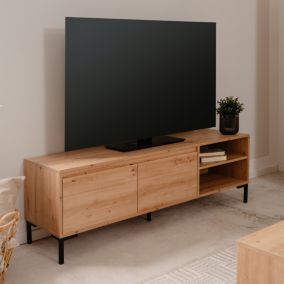 Meuble TV en bois avec placard NAVI