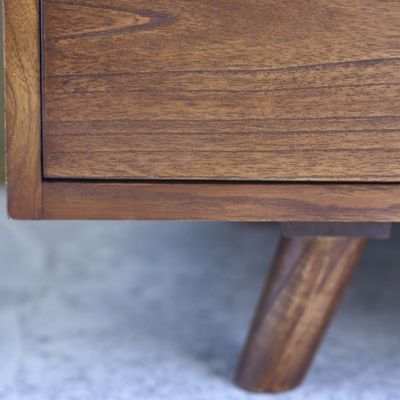 Meuble TV en bois massif 160 cm 4 tiroirs