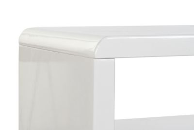 Meuble TV en MDF avec vitre, 140 x 40 x 50 cm, blanc