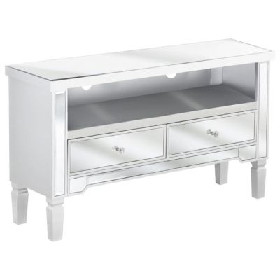 Meuble TV glamour en mdf argenté NICEA