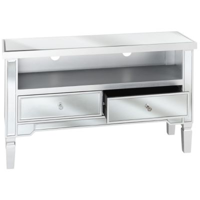 Meuble TV glamour en mdf argenté NICEA